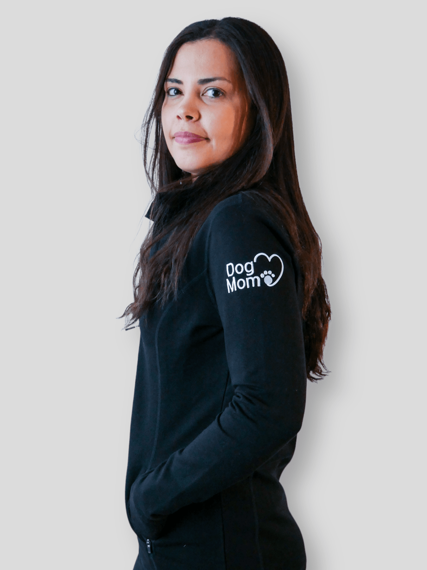 Dog Mom Essentials Full Zip Jacket - Black