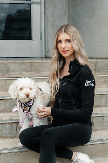 Dog Mom Essentials Full Zip Jacket - Black