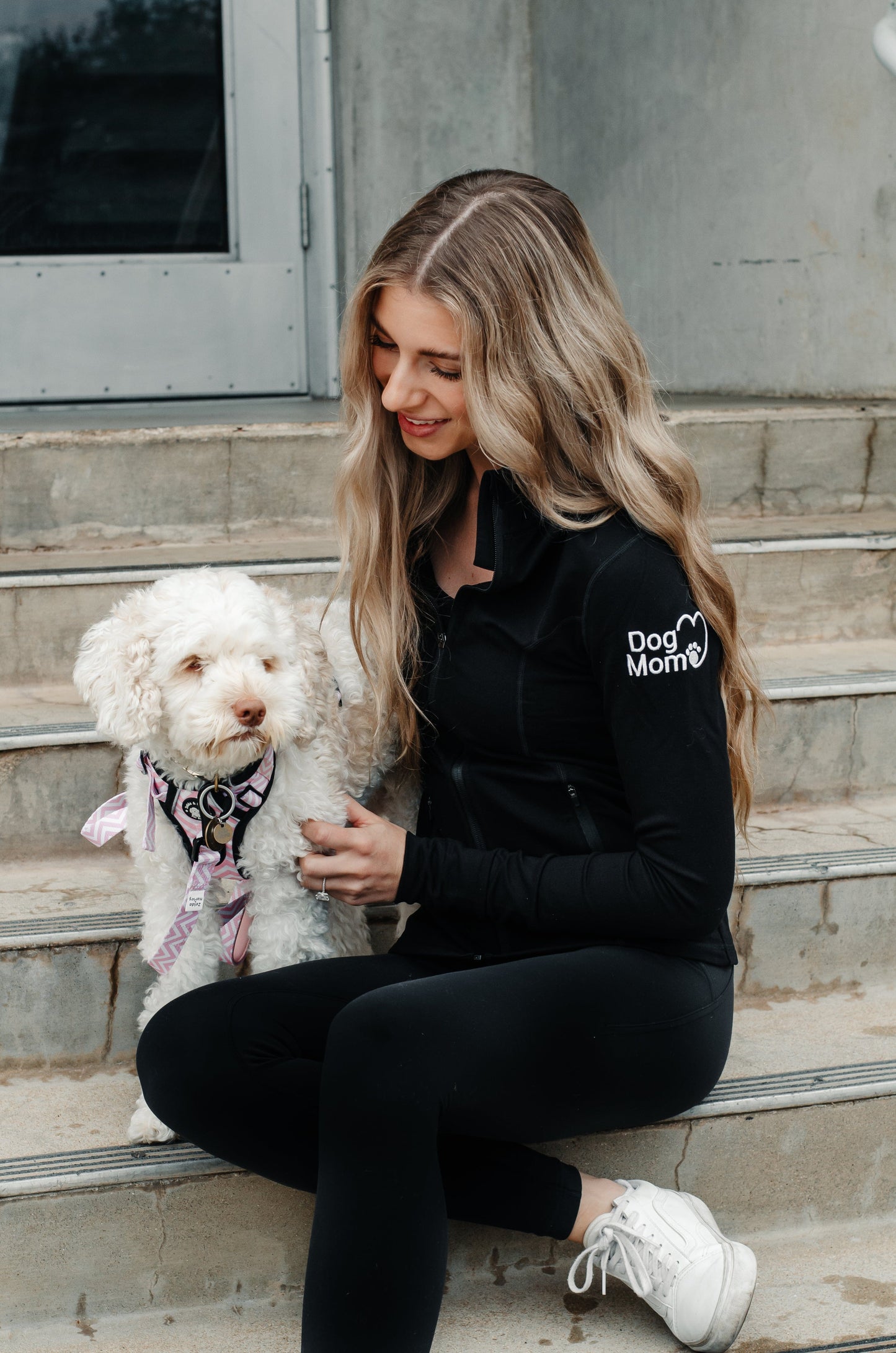 Dog Mom Essentials Full Zip Jacket - Black