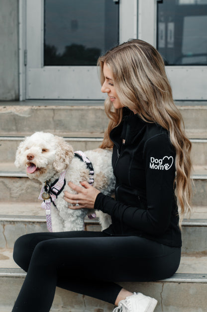 Dog Mom Essentials Full Zip Jacket - Black