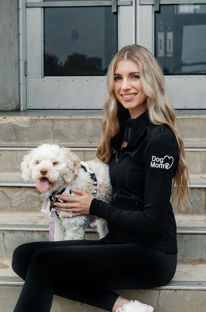 Dog Mom Essentials Full Zip Jacket - Black