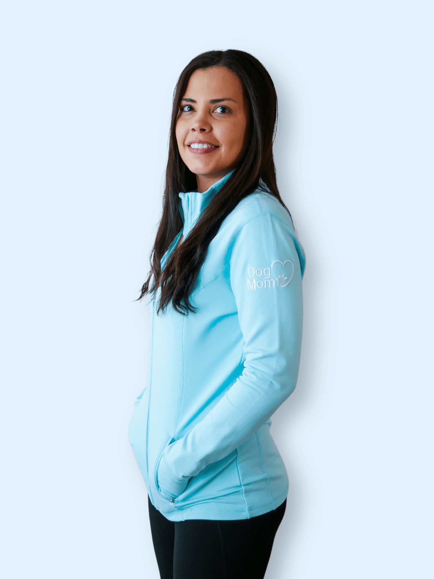 Dog Mom Essentials Full Zip Jacket - Blue
