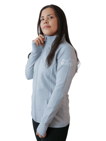 Dog Mom Essentials Full Zip Jacket - Grey