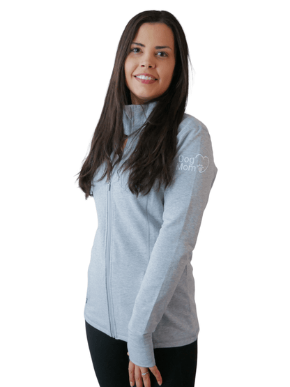 Dog Mom Essentials Full Zip Jacket - Grey