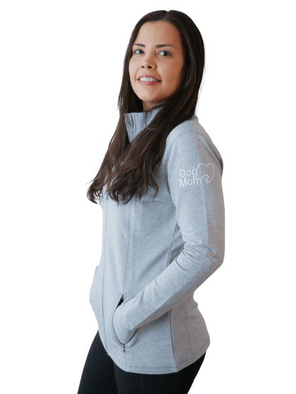 Dog Mom Essentials Full Zip Jacket - Grey