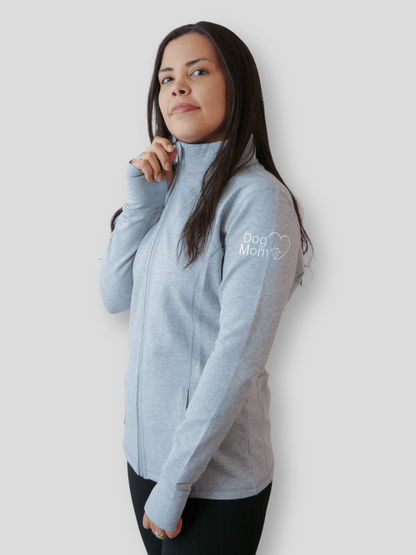 Dog Mom Essentials Full Zip Jacket - Grey
