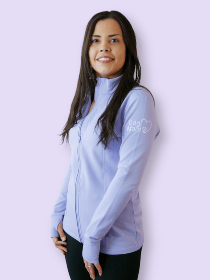 Dog Mom Essentials Full Zip Jacket - Lilac