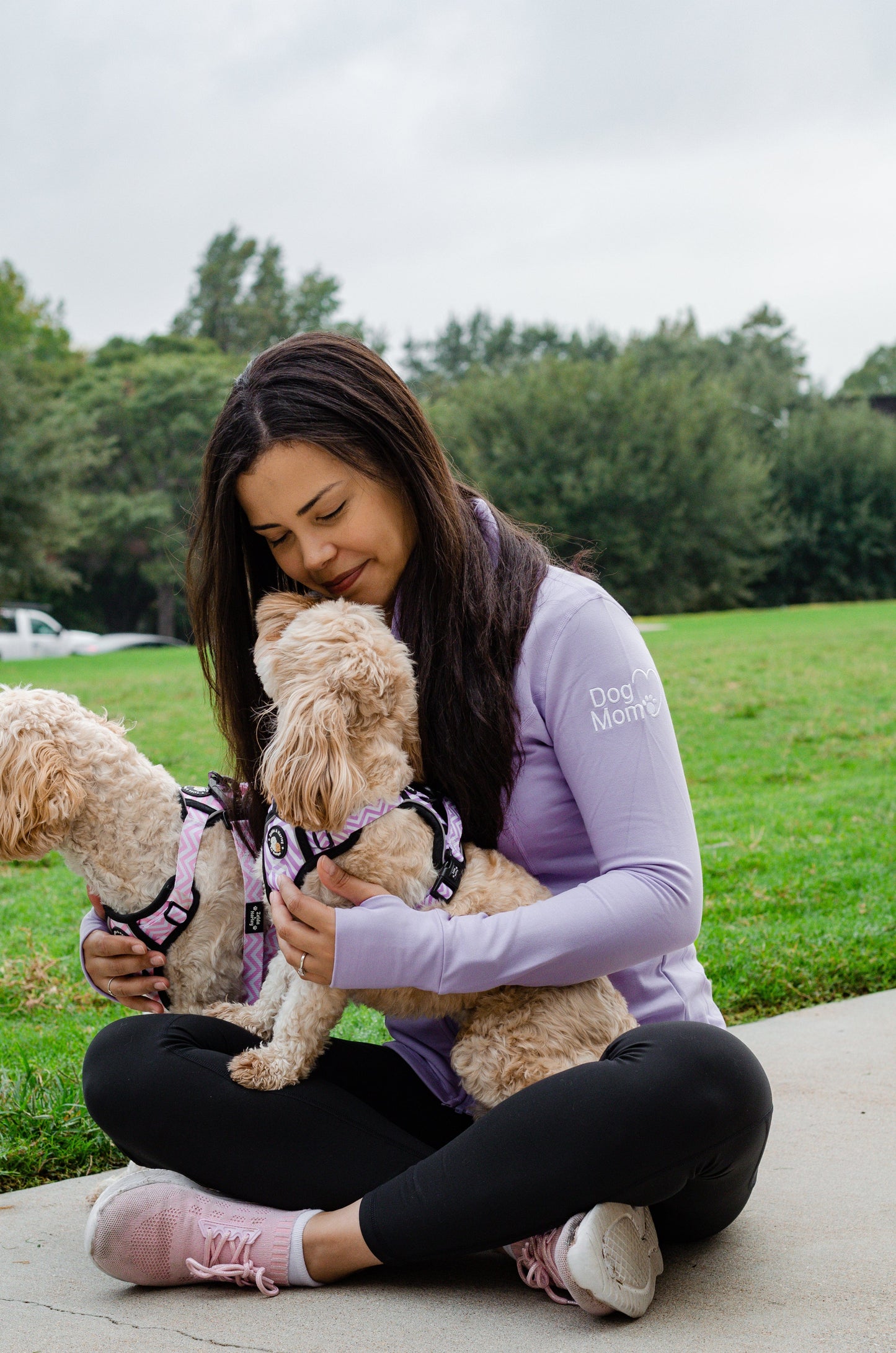 Dog Mom Essentials Full Zip Jacket - Lilac