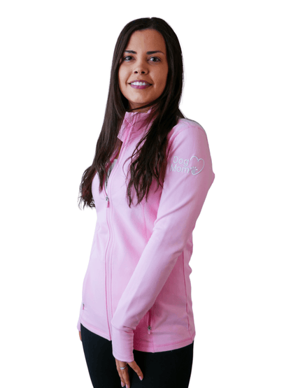 Dog Mom Essentials Full Zip Jacket - Pink