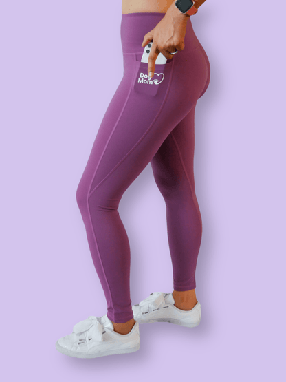 Dog Mom Everyday Leggings - Purple