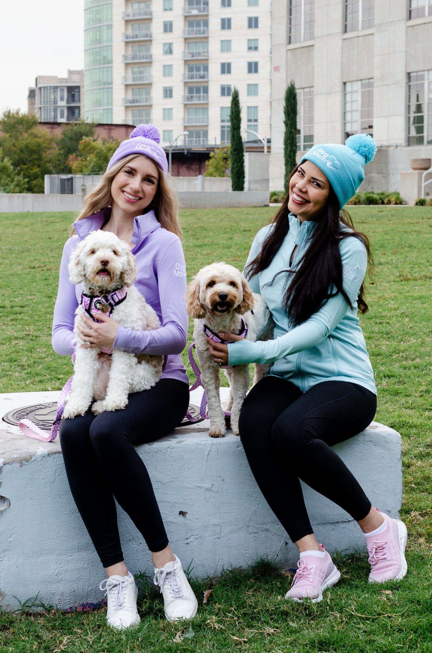 Dog Mom Bobble Beanie - Lilac