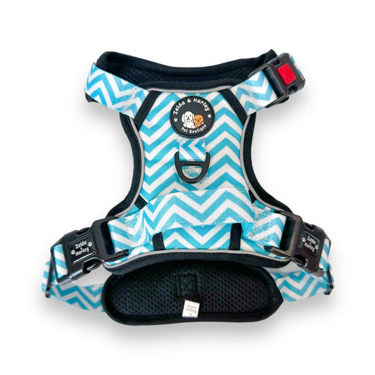 Zig Zag Wag Pastel Blue- Adventure No Pull Harness