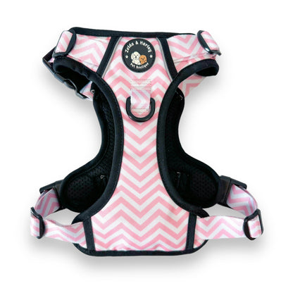 Zig Zag Wag Pastel Pink - Adventure No Pull Harness