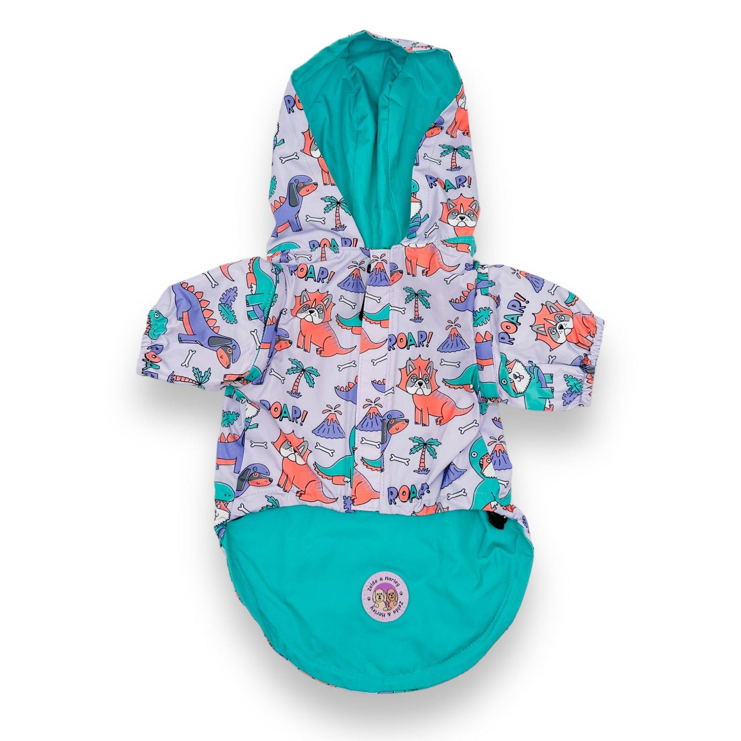 Doggosaurus Rex Reversible Dog Raincoat