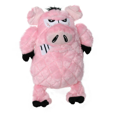Tuffy Dog Toys - VIP Products - Mighty Angry Animals Pig, Plush, Squeaky Dog Toy - Doot's Pet LLC Collars For A Cause