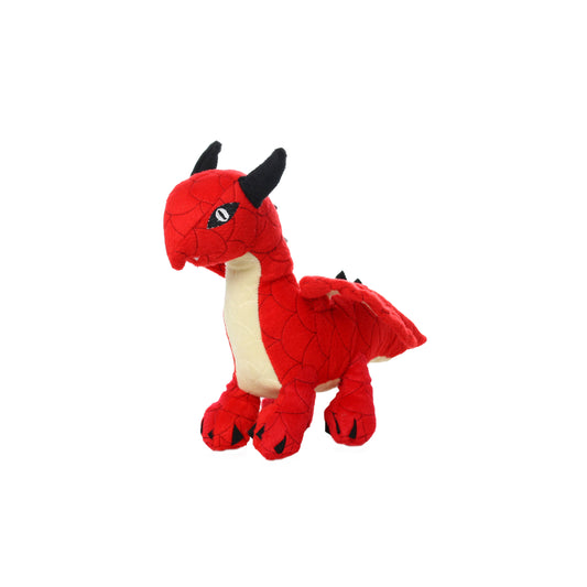 Tuffy Dog Toys - VIP Products - Mighty Dragon - Red, Plush, Squeaky Dog Toy - Doot's Pet LLC Collars For A Cause