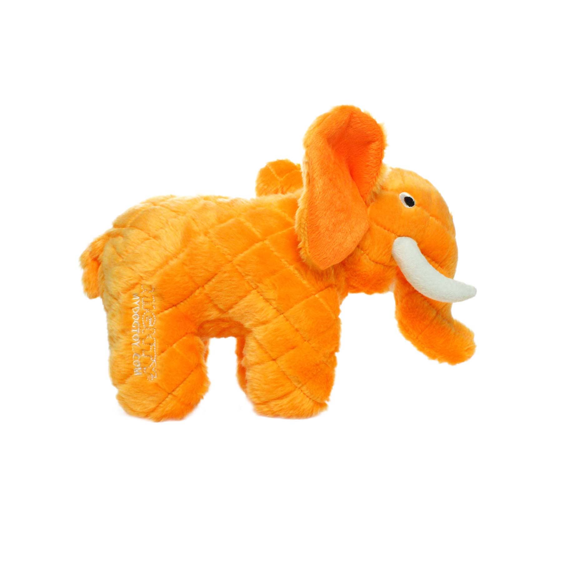 Tuffy Dog Toys - VIP Products - Mighty Safari Elephant - Orange, Plush, Squeaky Dog Toy - Doot's Pet LLC Collars For A Cause