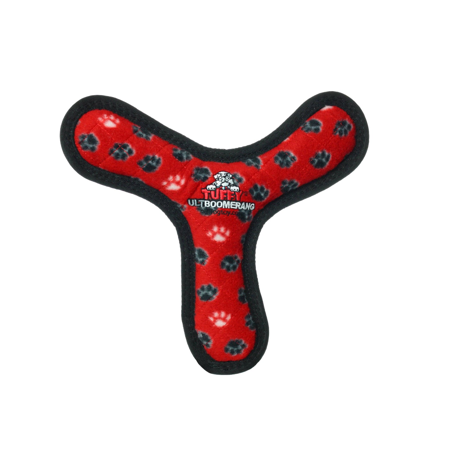 Tuffy Dog Toys - VIP Products - Tuffy Ultimate Boomerang - Red Paw, Squeaky Dog Toy - Doot's Pet LLC Collars For A Cause