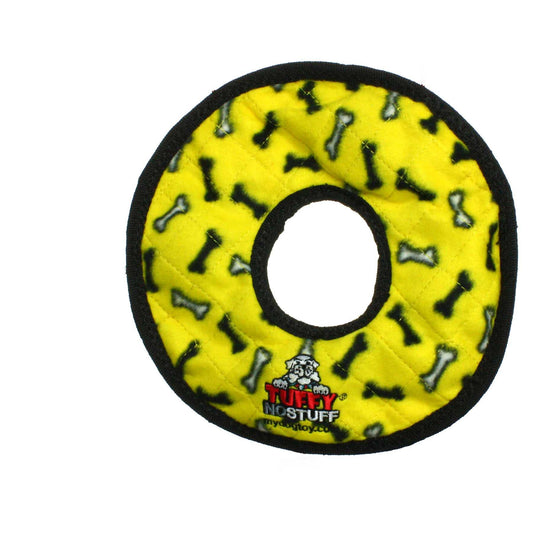 Tuffy Dog Toys - VIP Products - Tuffy No Stuff Ultimate Ring - Yellow, Squeaky Dog Toy - Doot's Pet LLC Collars For A Cause